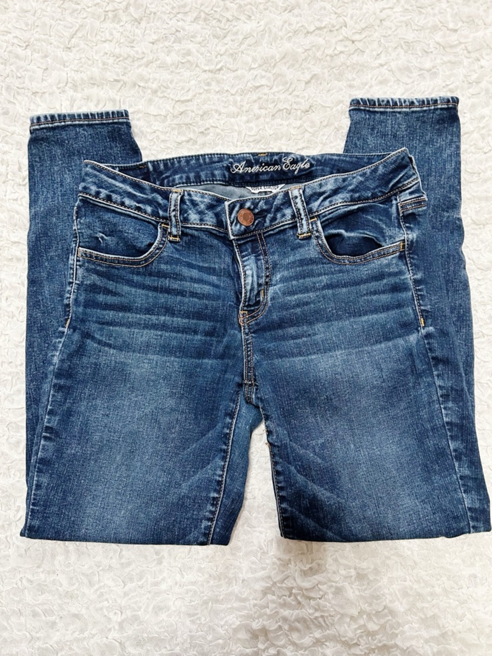 American Eagle Jeggings 10 Zippered Ankle Skinny 90's Classic